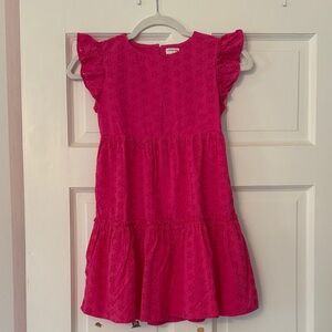 Crewcuts Lemon Print Kids Dress - Pink and Green